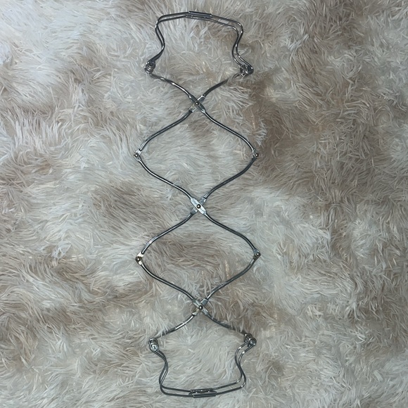 Trivet Casserole Dish Holder Expandable Chrome Metal Midcentury ROSTI Italy VTG - Picture 3 of 6